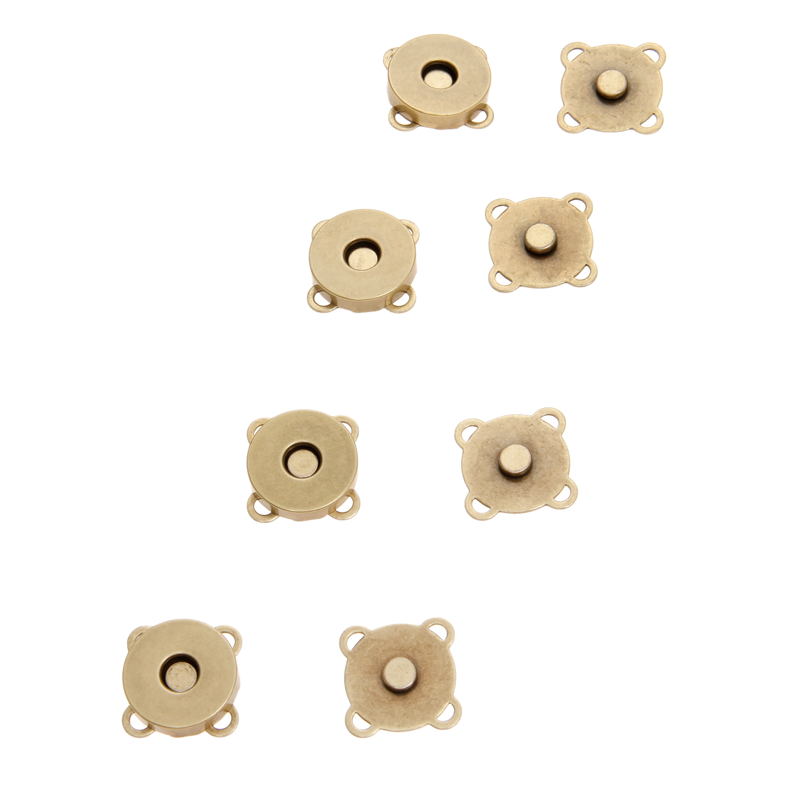 Metal Magnetic Buckle 10set For Purse Handbag Bags Quincunx Snap Sewing Supplies - Picture 7 of 8